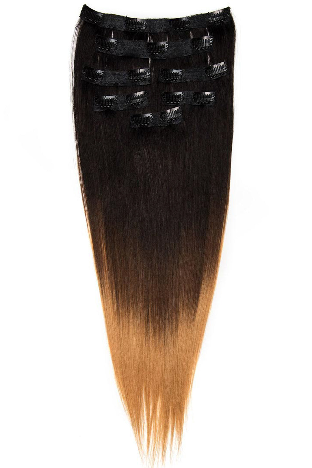 AVERA #1B/4/27 Ombre Straight Clip-In Human Hair Extension  display picture 1