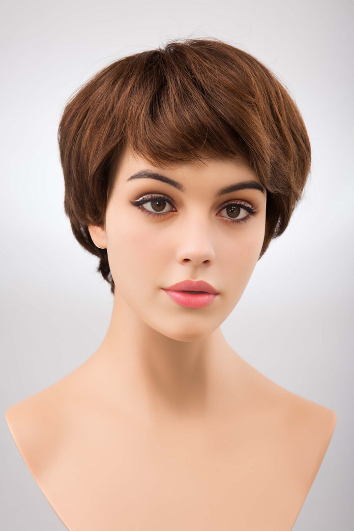 10" Straight Human Hair Short Cut Lace Wig Helen