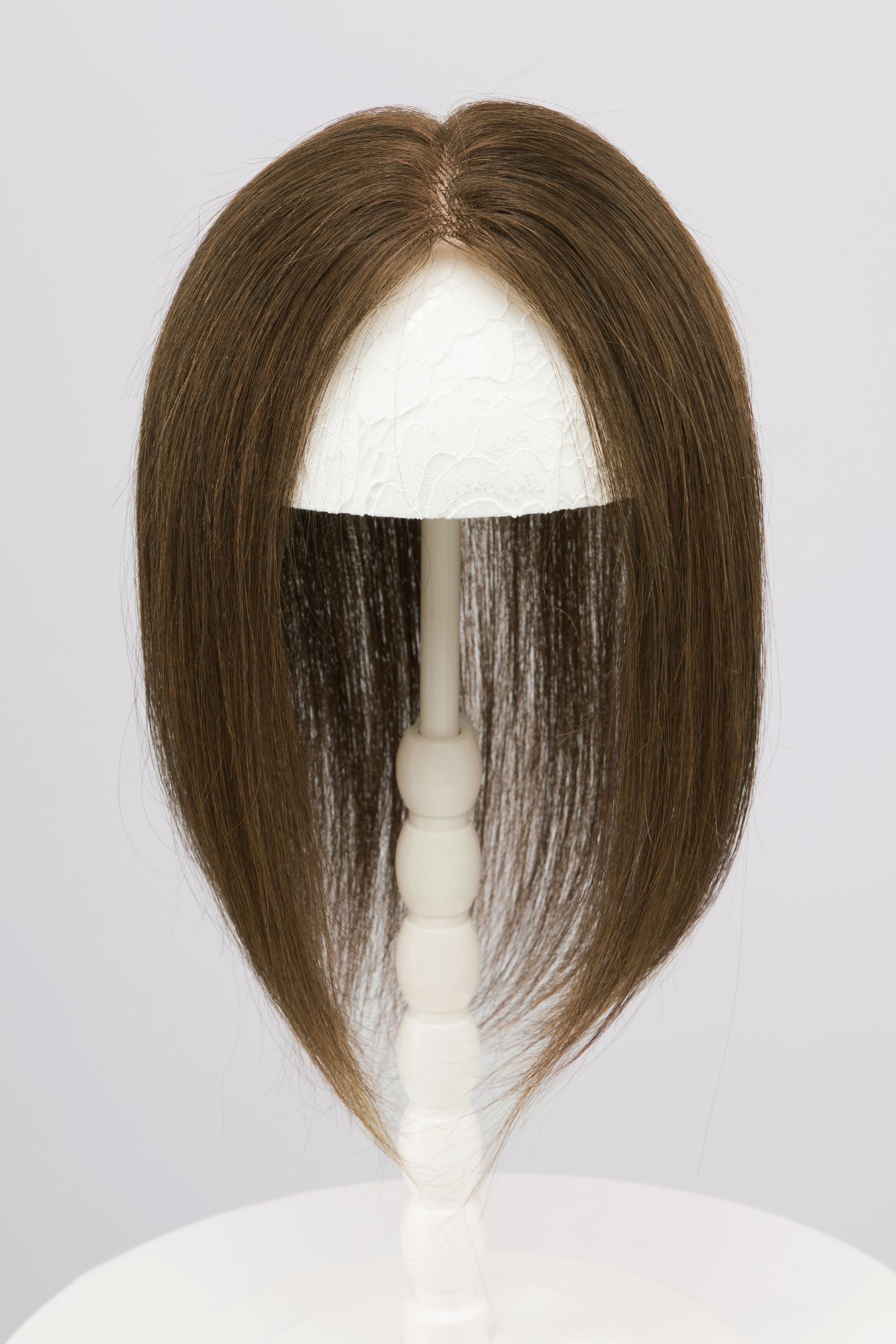 Natural Dark Brown European Human Hair Topper 10 Inches