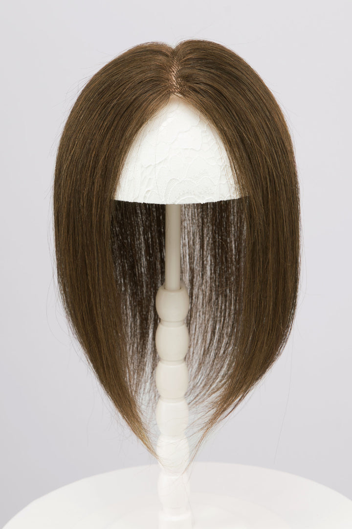 Natural Dark Brown European Human Hair Topper 10 Inches
