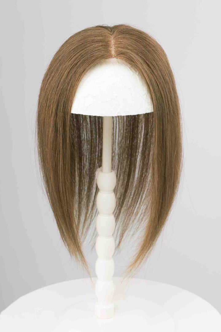 Natural Medium Brown European Human Hair Topper 10 Inches