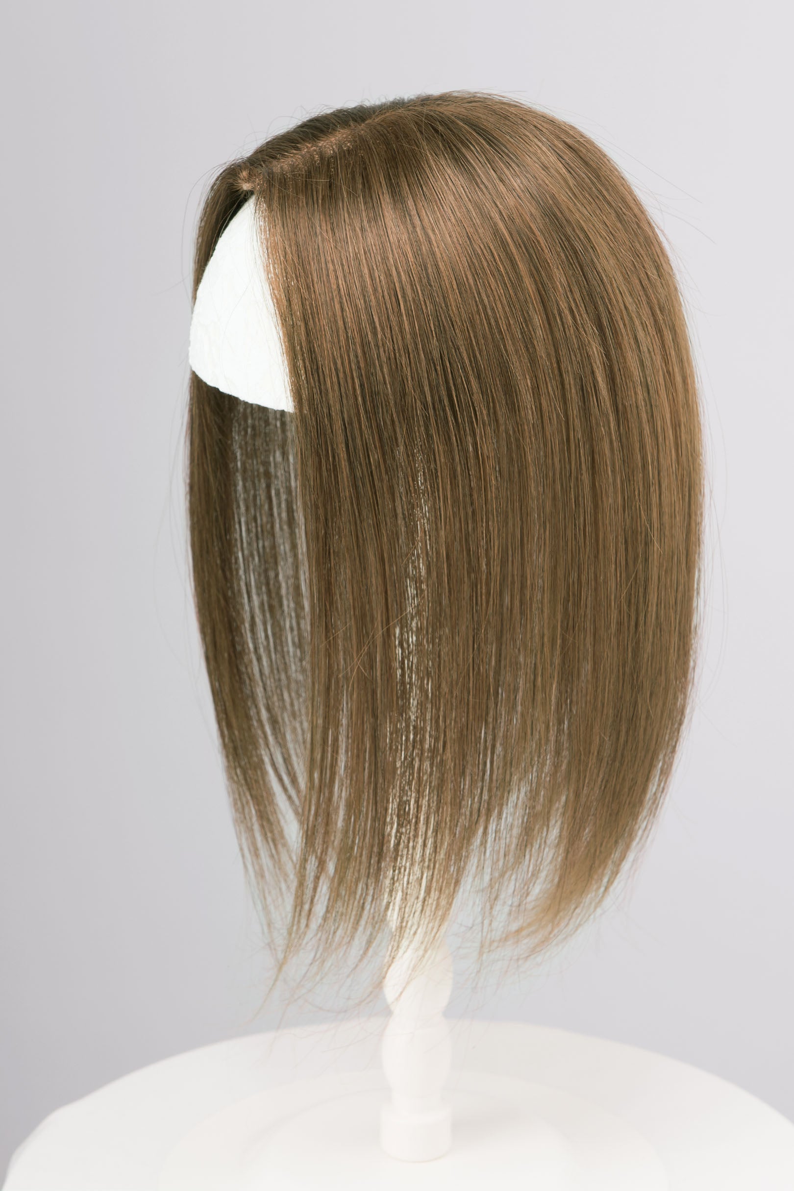 Natural Medium Brown European Human Hair Topper 10 Inches