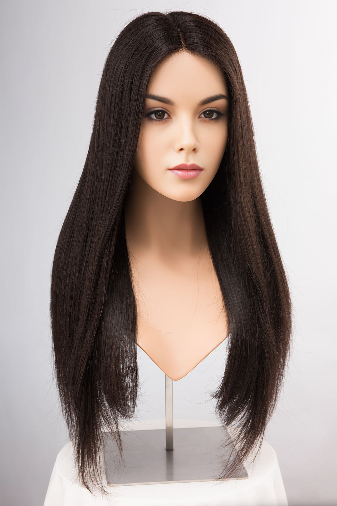 Long 22 inches Straight Natural Human Hair Lace Wig Isabella