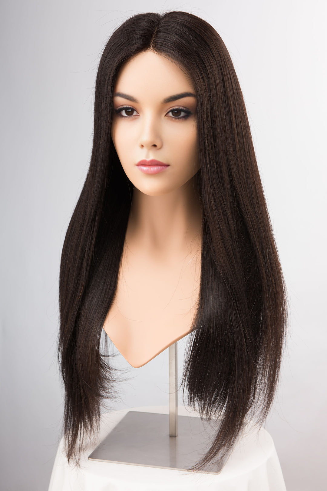 Long 22 inches Straight Natural Human Hair Lace Wig Isabella