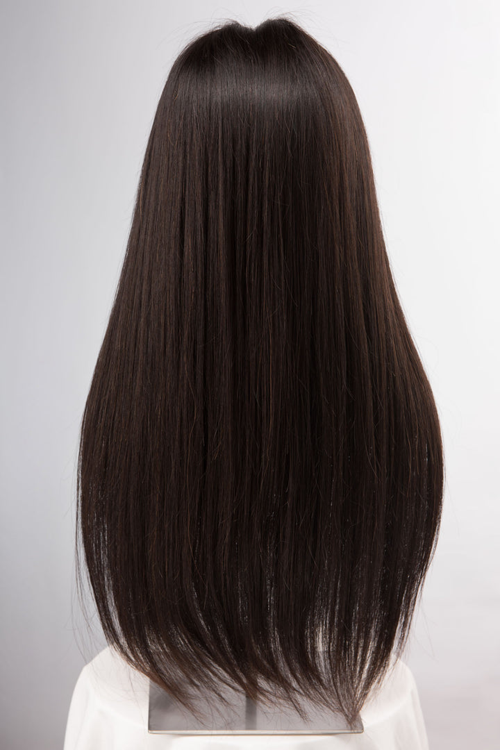 Long 22 inches Straight Natural Human Hair Lace Wig Isabella