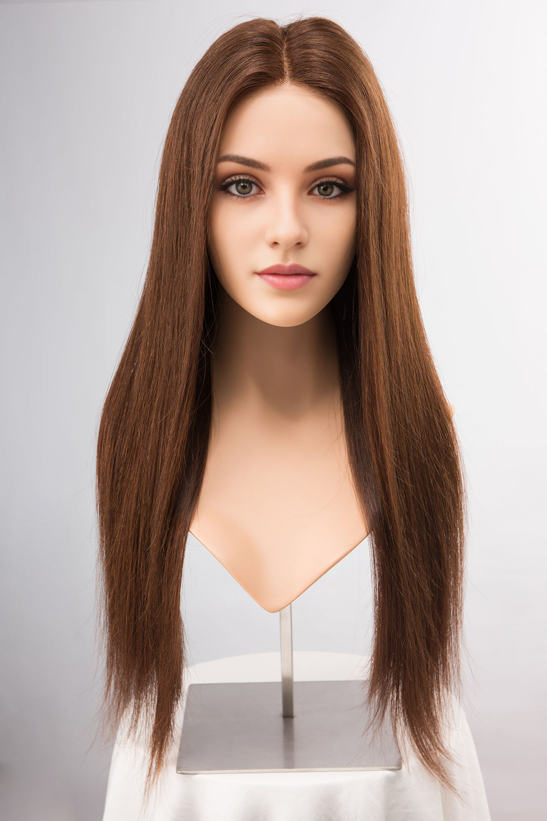 Long 22 inches Straight Natural Human Hair Lace Wig Isabella