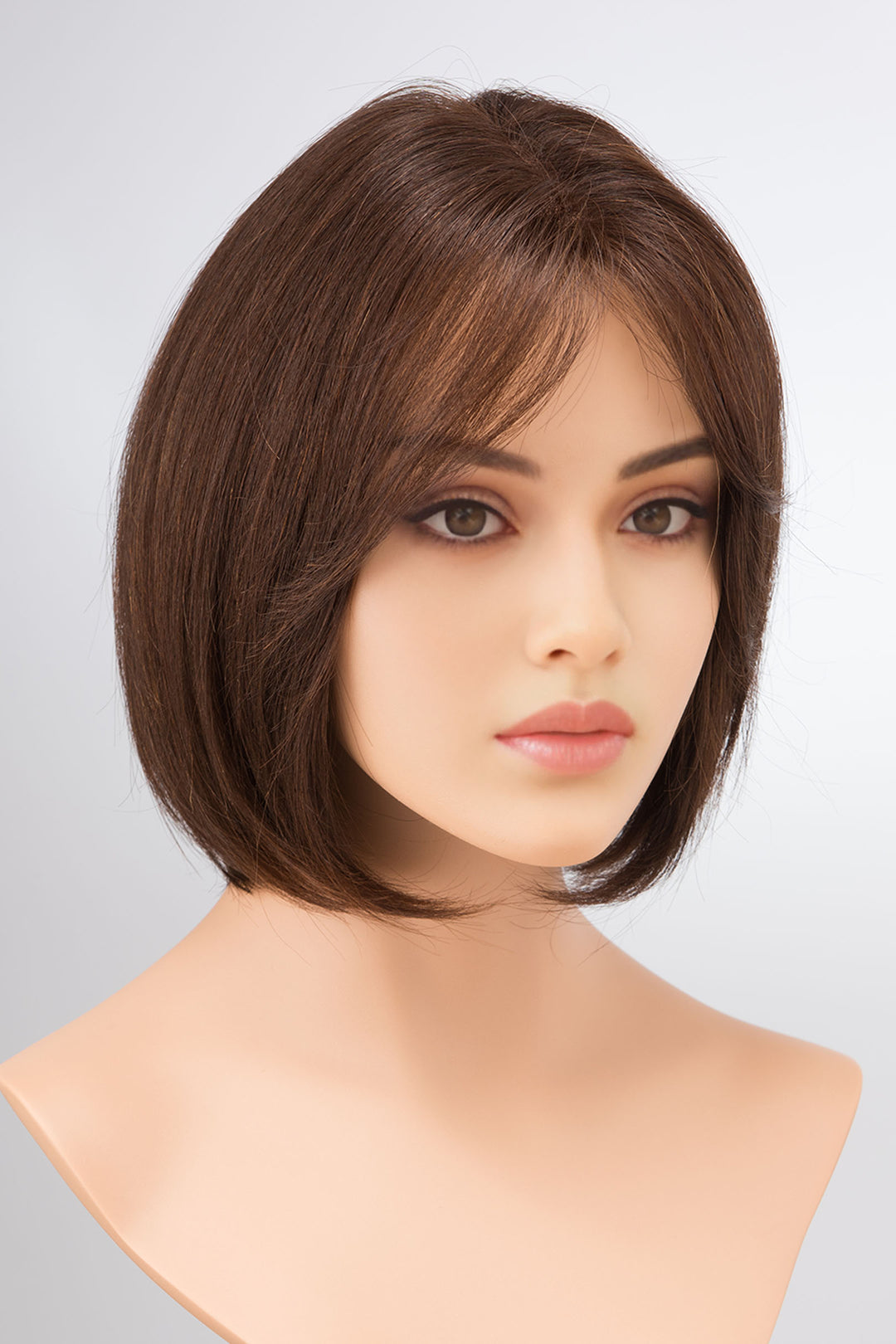 12" Straight Human Hair Lace Bob Wig with Bangs Hana