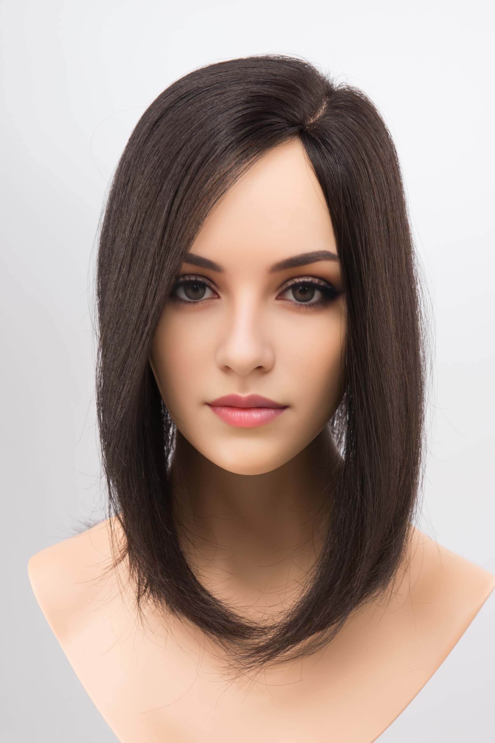 100% Human Hair Hand Tied Topper 16