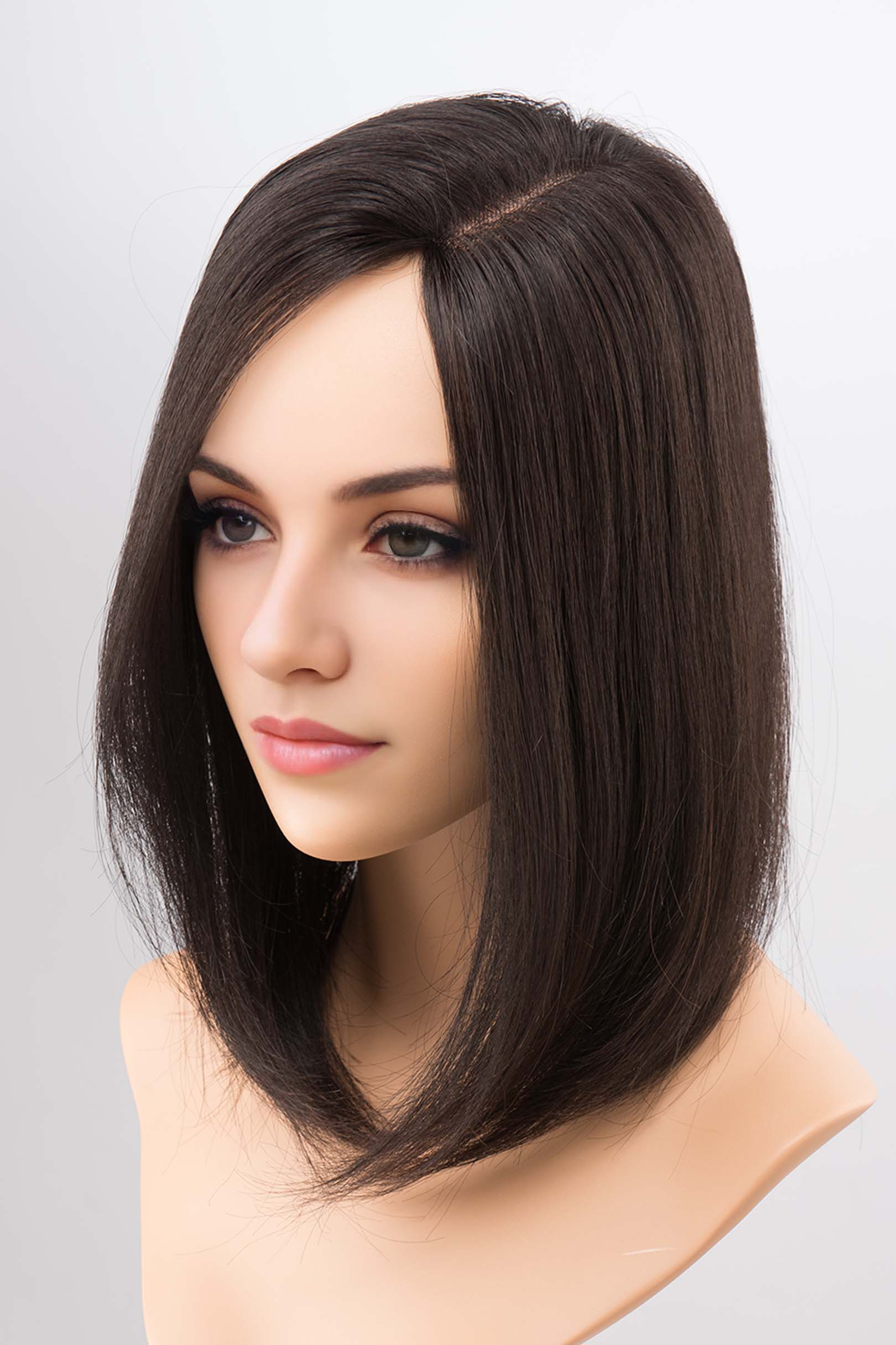 100% Human Hair Hand Tied Topper 16