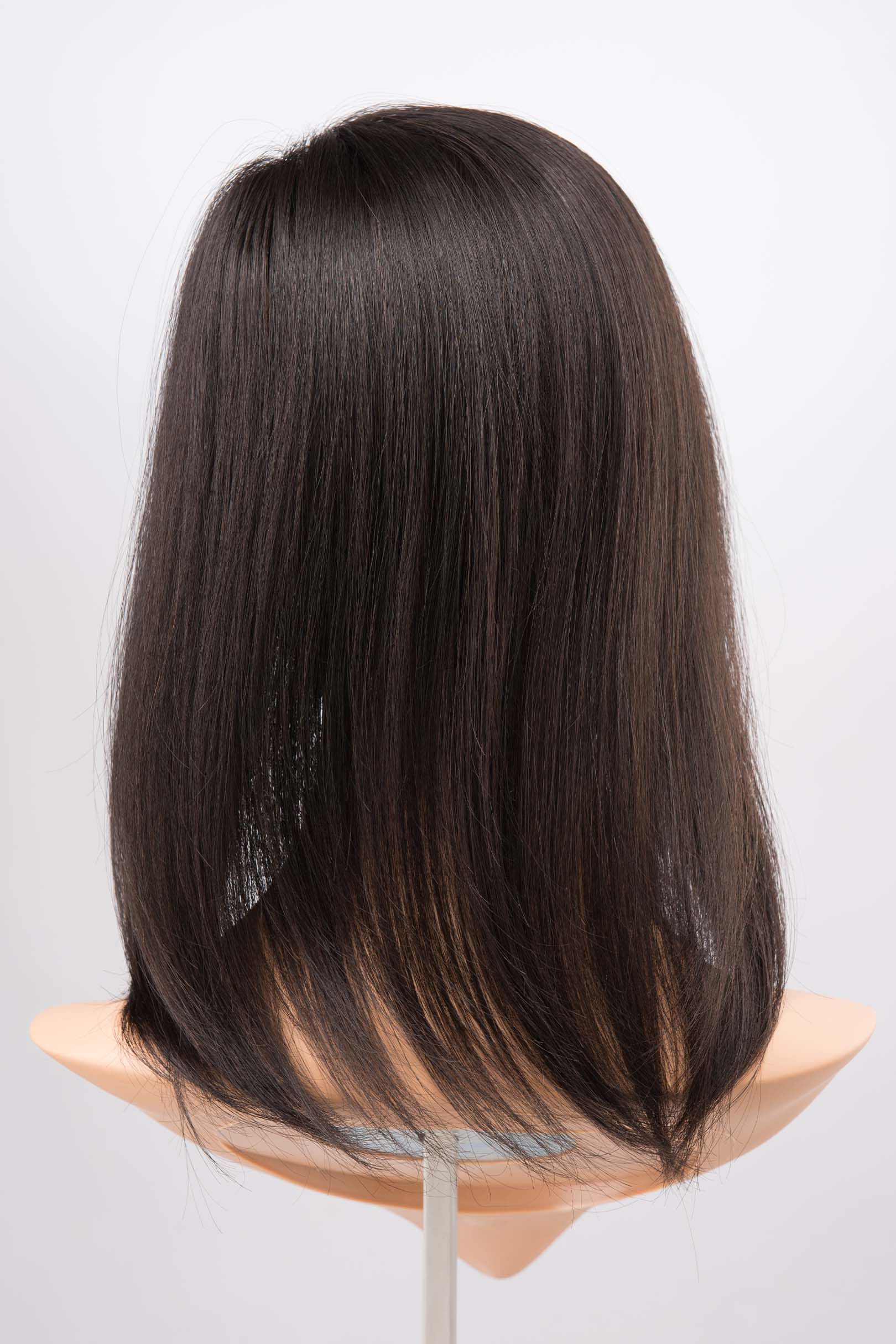 100% Human Hair Hand Tied Topper 16