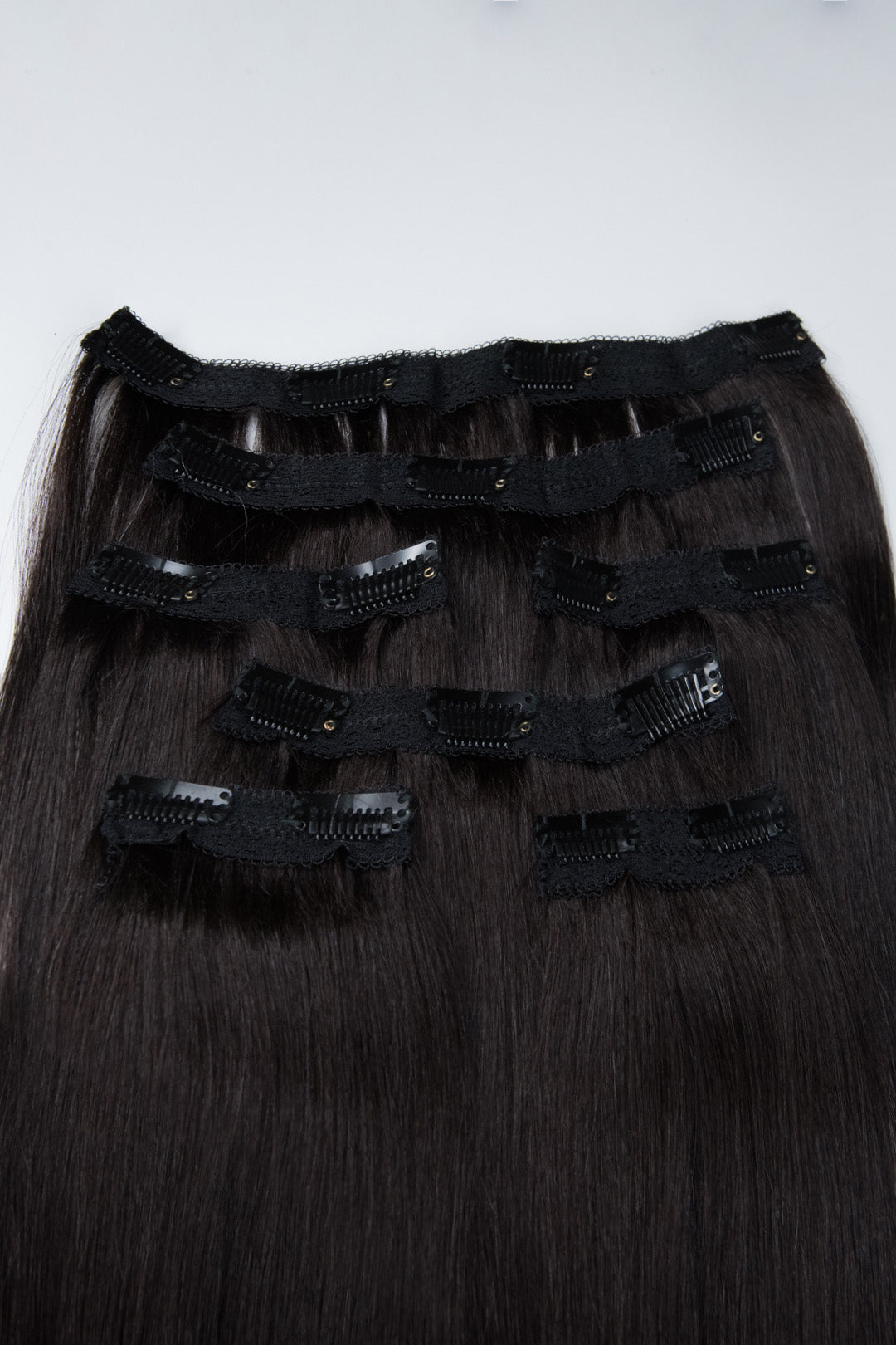 AVERA #1B/601 Black and Silver Ombre Clip-In Hair Extension