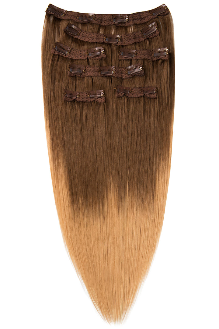 AVERA #30/14 Brown Blonde Ombre Clip-In Hair Extension