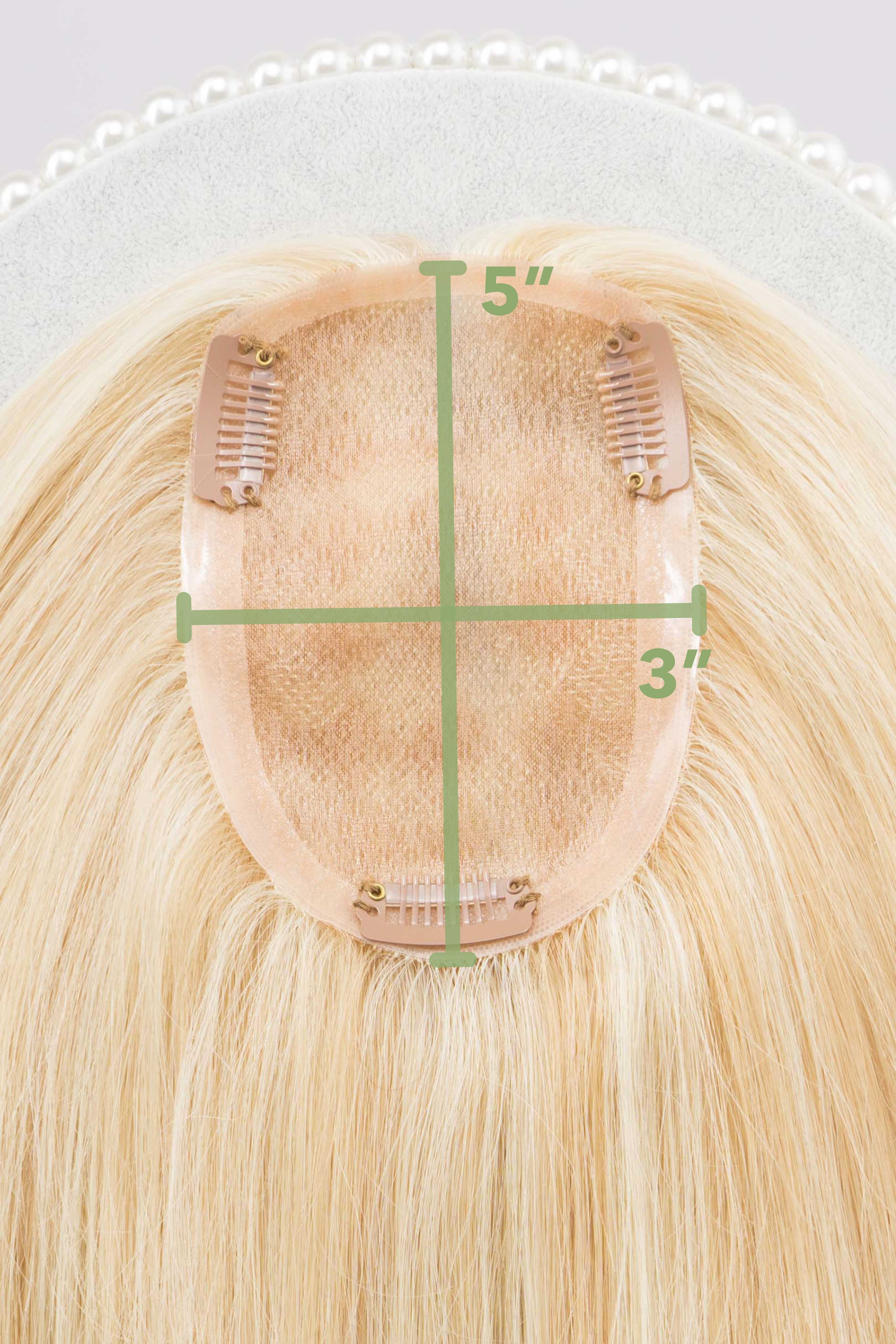 Natural Light Brown European Human Hair Topper 10 Inches